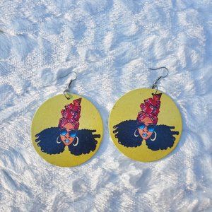 Red Headwrap Earrings
